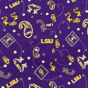 LSU Themed Purple Fabric